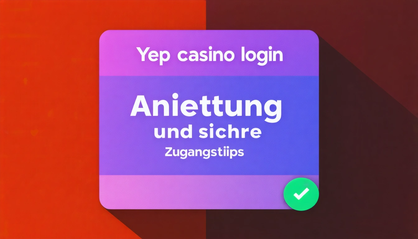 Sichere Anleitung zum Yep casino login und Kontozugang